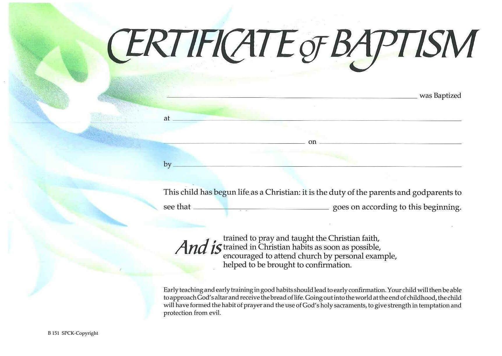 Baptism Certificate Xp4Eamuz | Certificate Templates Pertaining To Christian Baptism Certificate Template