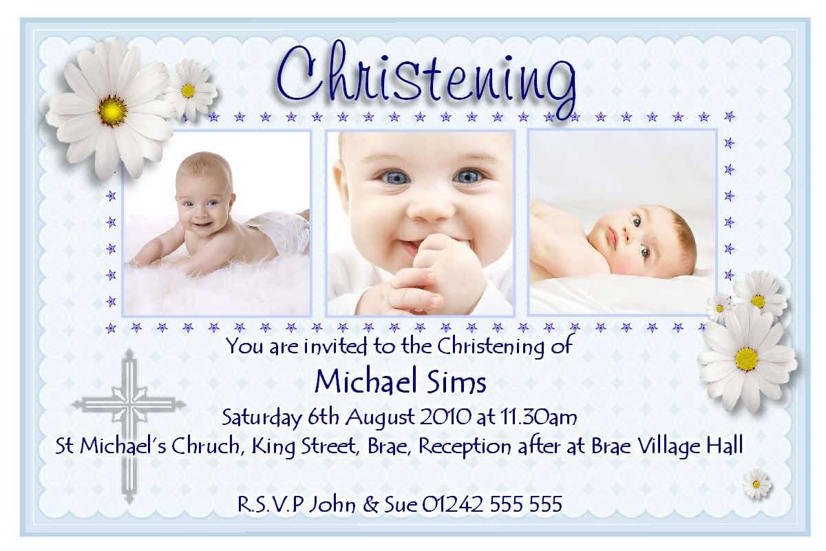 Baptism Invitation Card : Baptism Invitation Card Maker Free Pertaining To Christening Banner Template Free