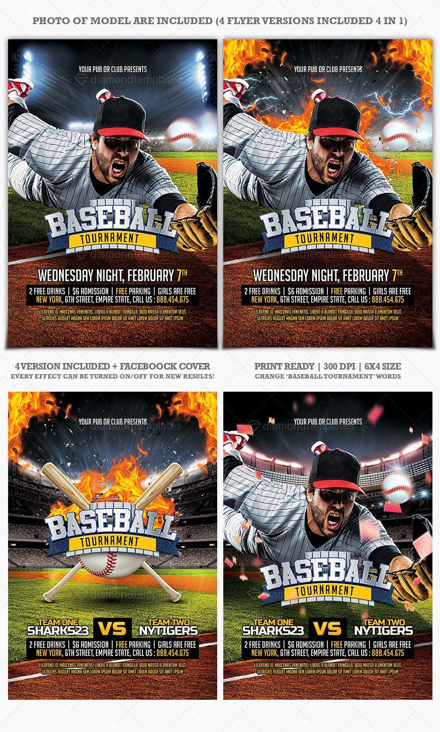 Baseball League Flyer, Baseball Flyer, Baseball League Flyer With Regard To Baseball Card Template Psd