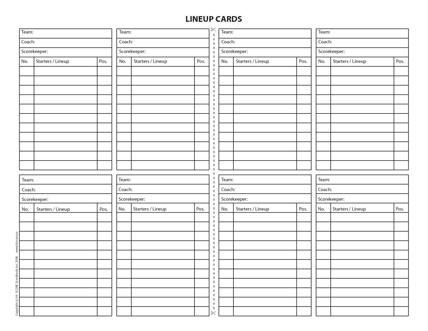 Baseball Lineup Card | Baseball Lineup, Team Mom Baseball With Dugout Lineup Card Template