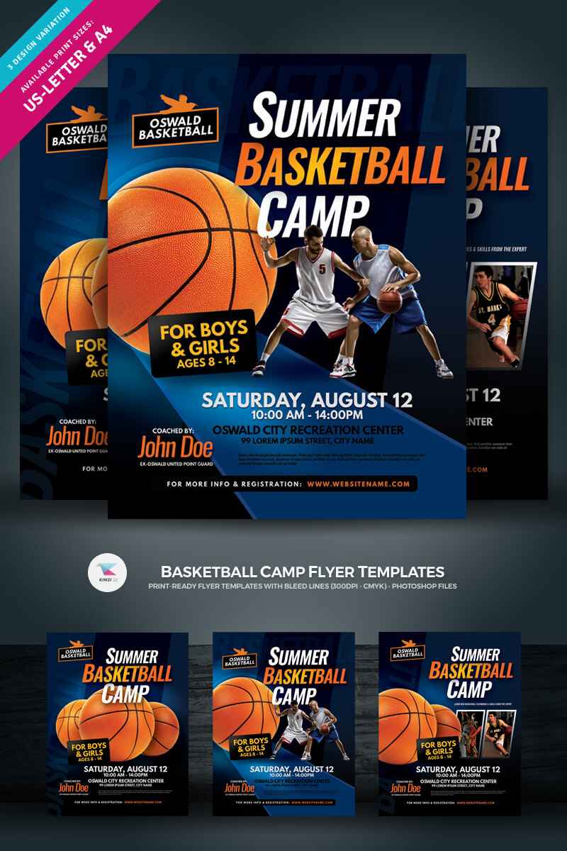 Basketball Camp Flyer Corporate Identity Template Throughout Basketball Camp Certificate Template