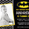 Batman Birthday Party Invitation Printable Intended For Batman Birthday Card Template