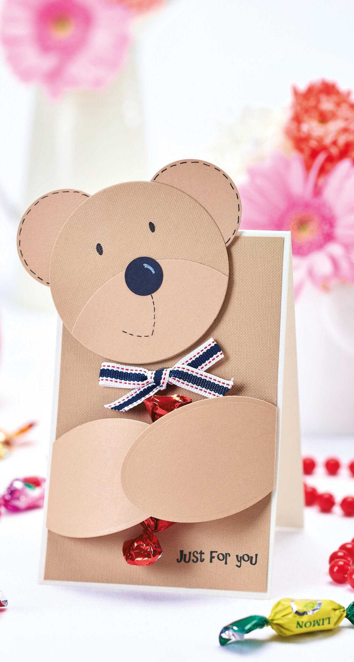 Bear Hugs! Craft This Adorable Teddy Card For Free In Three With Regard To Teddy Bear Pop Up Card Template Free