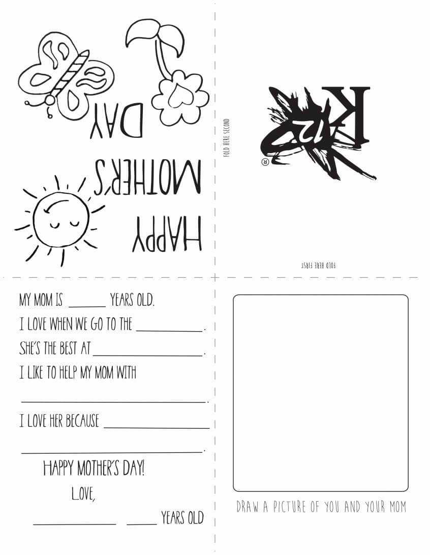 Best Coloring : Free Printable Mothers Day Cards Or Mother S With Mothers Day Card Templates