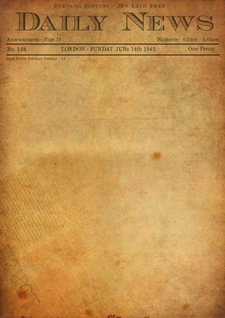 old newspaper template photoshop free