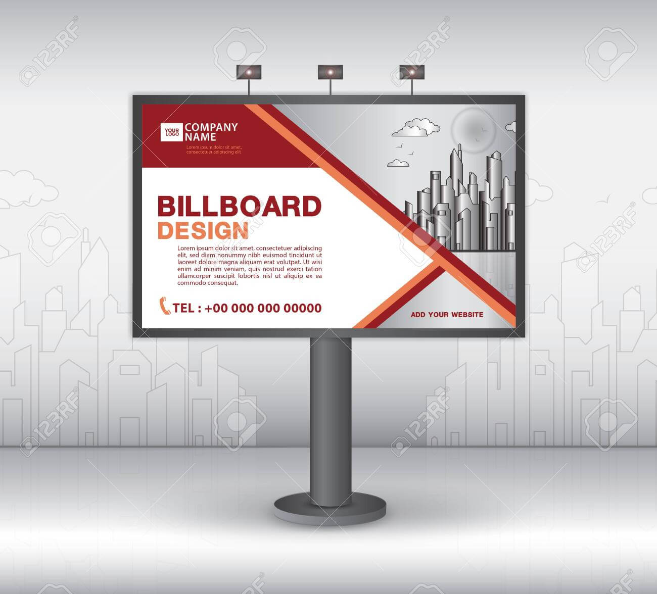Billboard Banner Template Vector Design, Advertisement, Realistic.. With Regard To Outdoor Banner Template