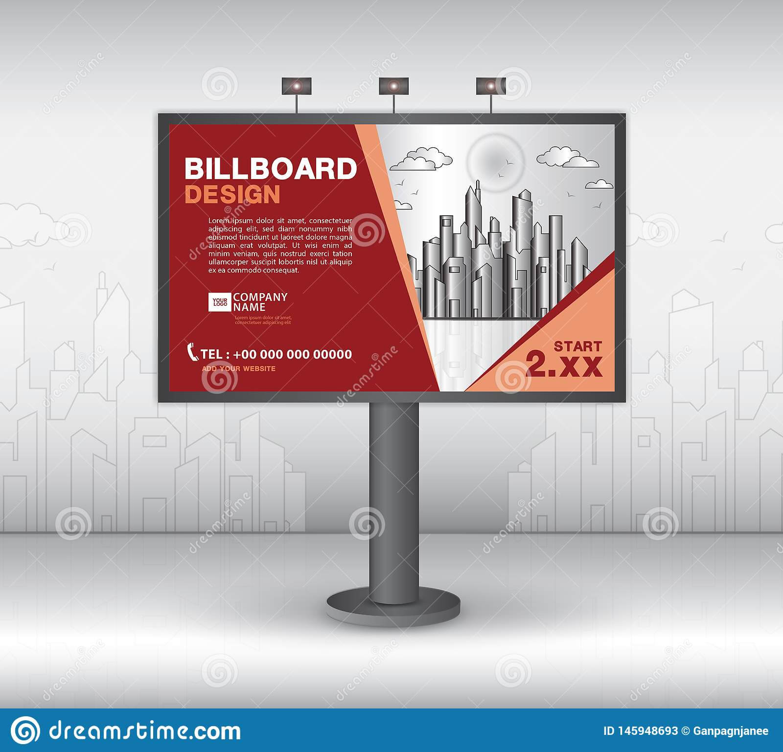 Billboard Banner Template Vector Design, Advertisement Within Outdoor Banner Template