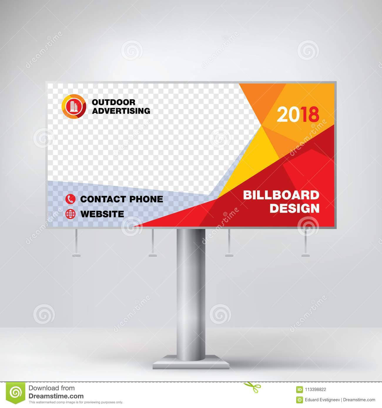 Billboard Design, Template For Outdoor Advertising, Modern Throughout Outdoor Banner Design Templates