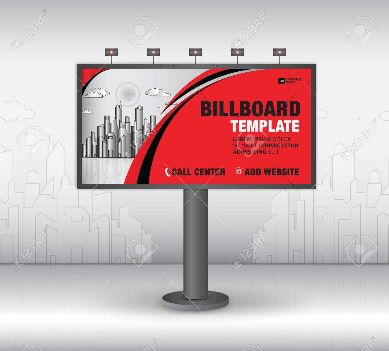 Billboard Design Vector, Banner Template, Advertisement, Realistic.. For Outdoor Banner Template