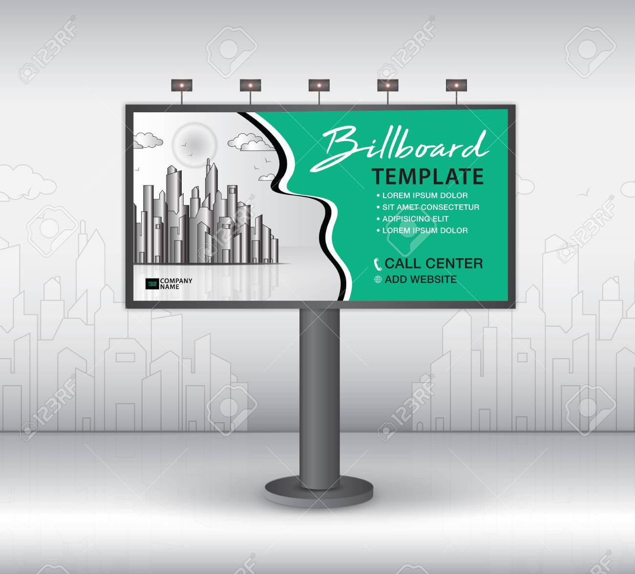 Billboard Design Vector, Banner Template, Advertisement, Realistic.. Pertaining To Outdoor Banner Design Templates