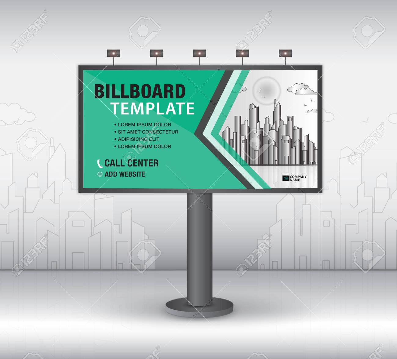 Billboard Design Vector, Banner Template, Advertisement, Realistic.. Within Outdoor Banner Template