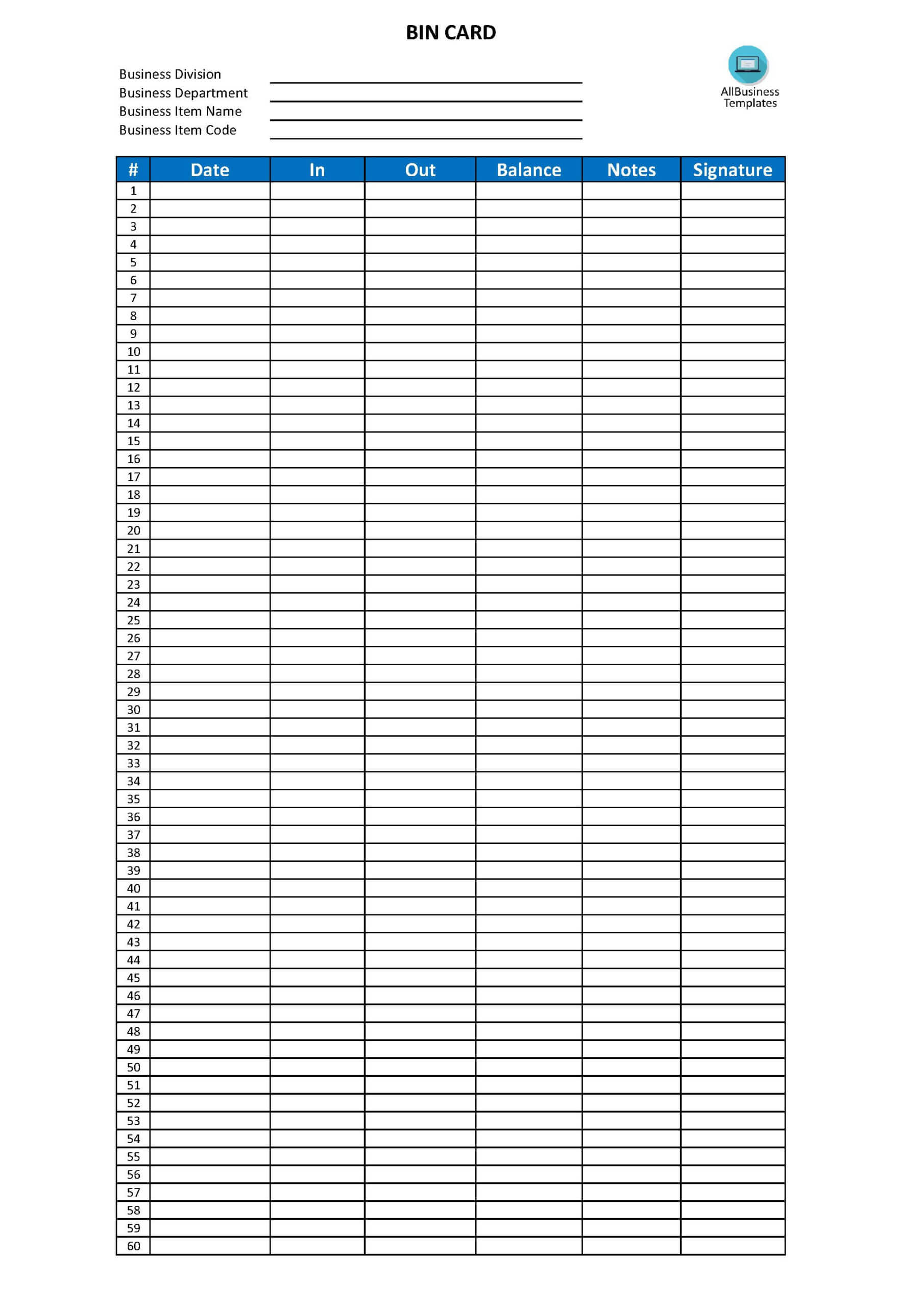 Bin Card Format Excel - Are You Managing A Store And Like To Throughout Bin Card Template