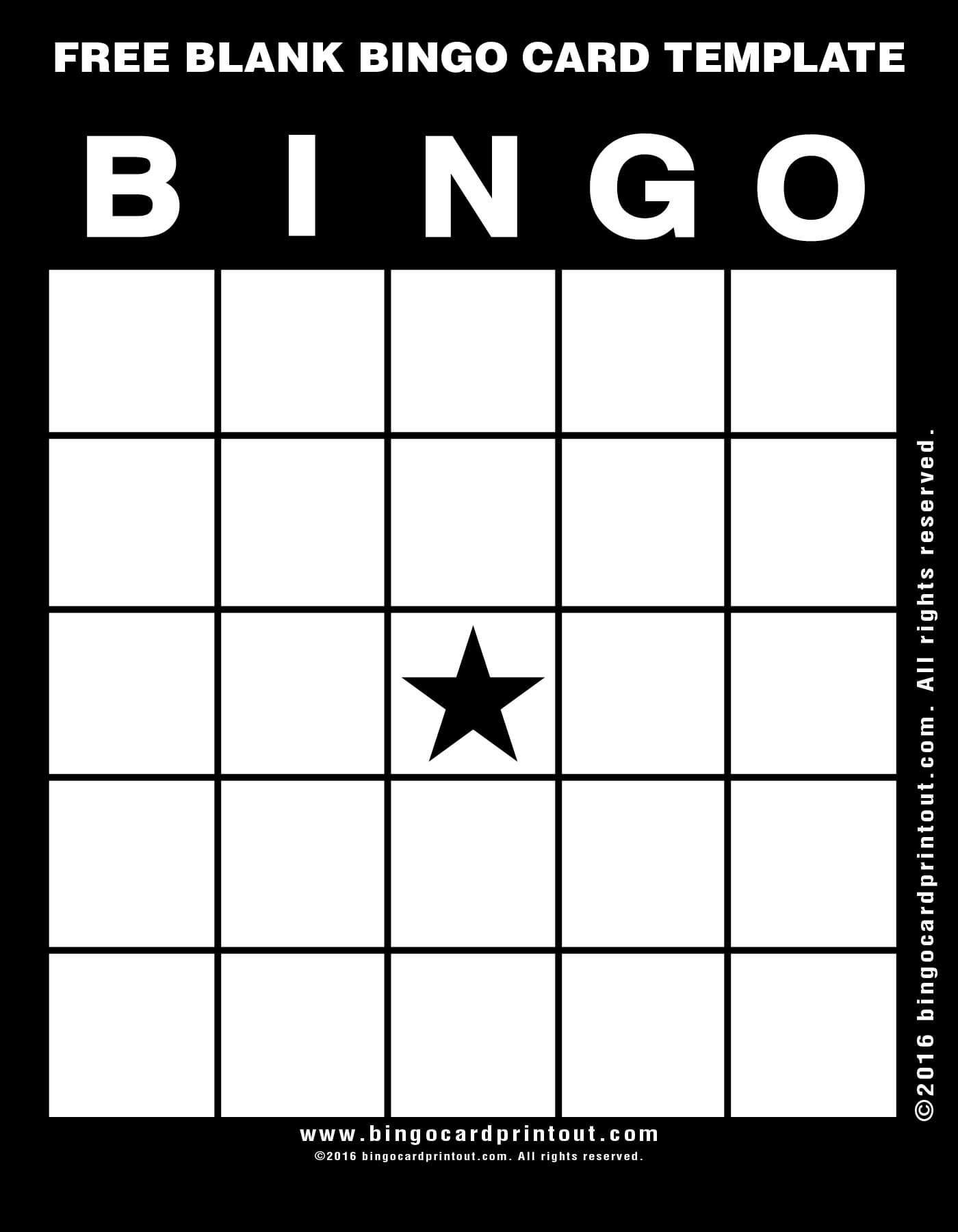 Bingo Template Free ] – Template Free Printable Blank Bingo With Regard To Blank Bingo Template Pdf