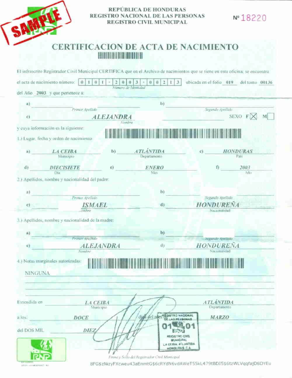 Birth Certificate From Honduras Not Accepted – Adjustment Of In Uscis Birth Certificate Translation Template