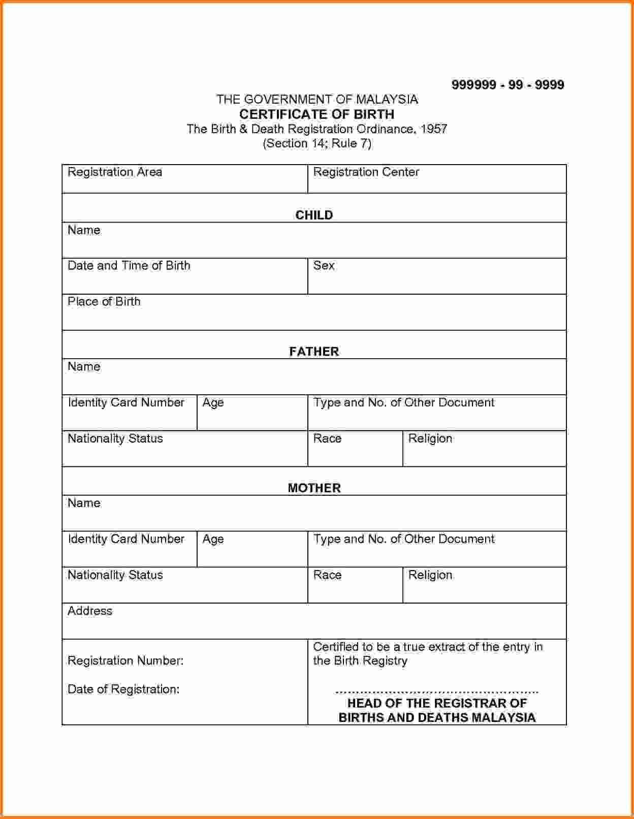 Birth Certificate Translation Template Sample Letter Form Throughout Birth Certificate Translation Template