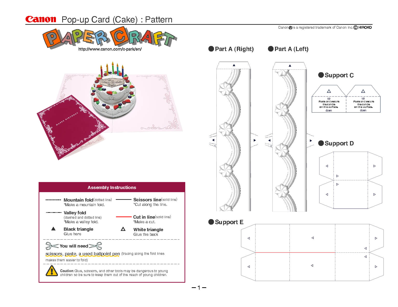 Birthday Cake Pop Up Card Template | Pop Up Card Templates Throughout Popup Card Template Free