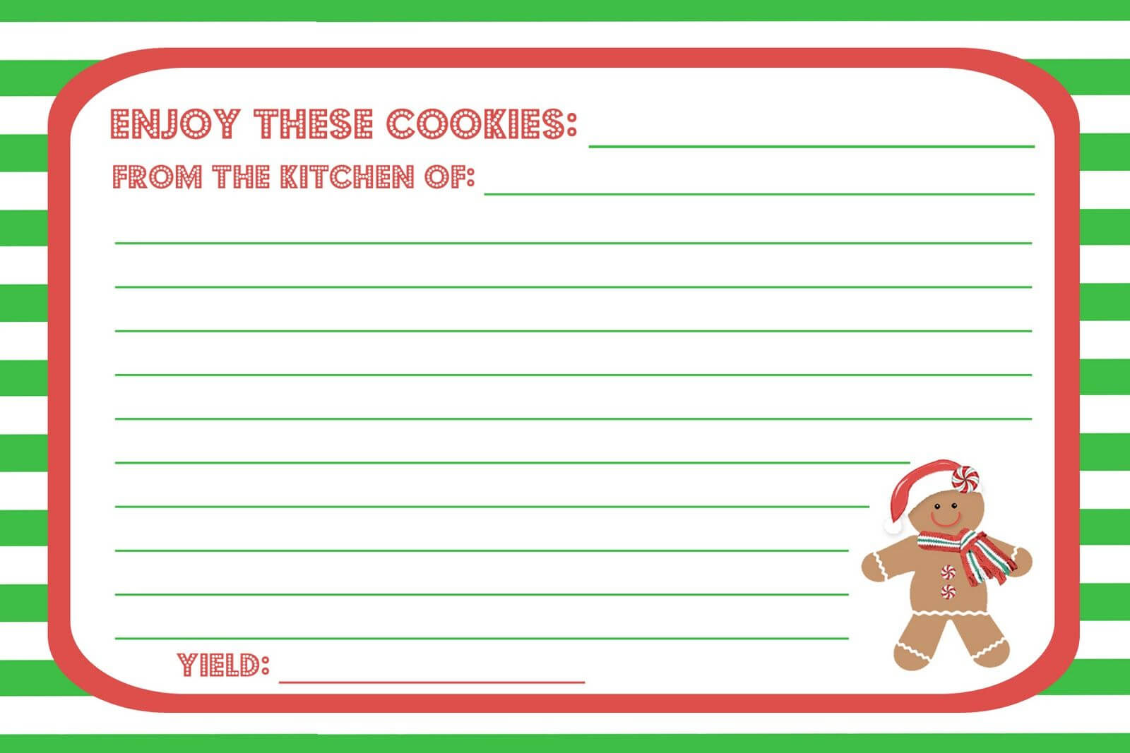 Birthday Party Blog: Free Printables ~ Cookie Swap Recipe Pertaining To Cookie Exchange Recipe Card Template