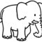 Black And White Elephant Coloring Pages Intended For Blank Elephant Template