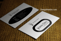 Black And White Free Business Card Template Psd regarding Black And White Business Cards Templates Free