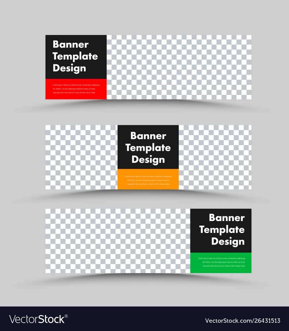 Black Horizontal Web Banner Templates With Photo In Website Banner Templates Free Download