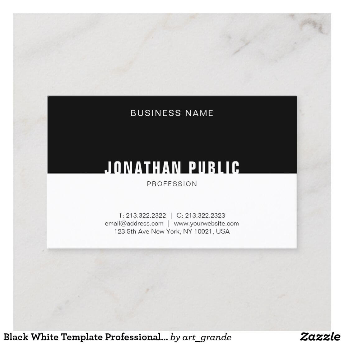Black White Template Professional Elegant Modern Business Intended For Cards Against Humanity Template