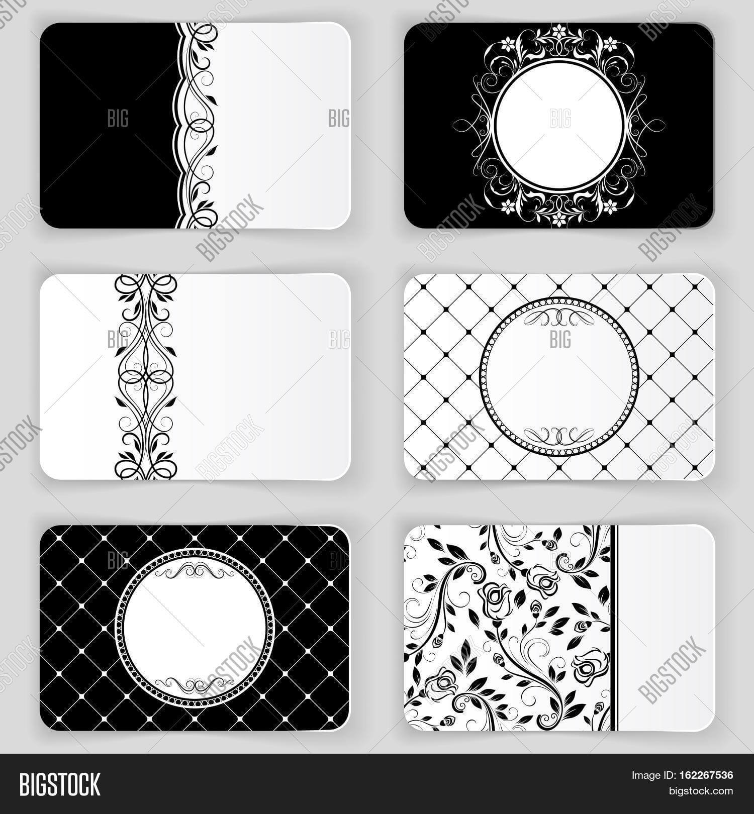 Black White Vintage Image & Photo (Free Trial) | Bigstock Within Black And White Business Cards Templates Free