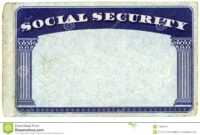 Blank American Social Security Card Stock Photo - Image Of in Social Security Card Template Download