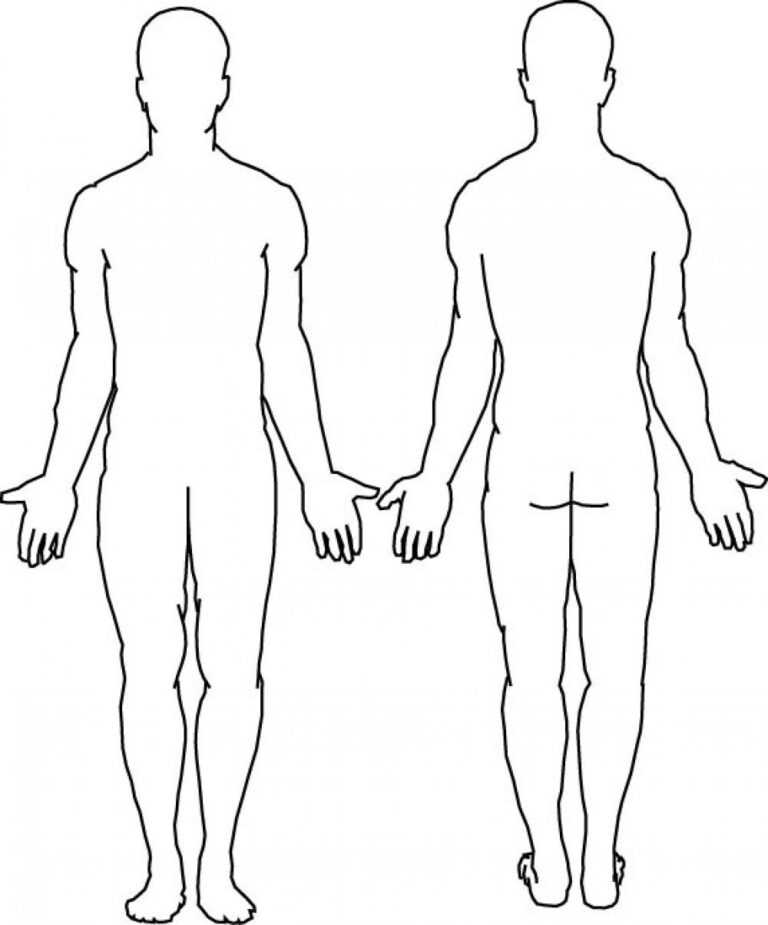 Blank Body | Body Template, Body Outline, Body Diagram intended for ...