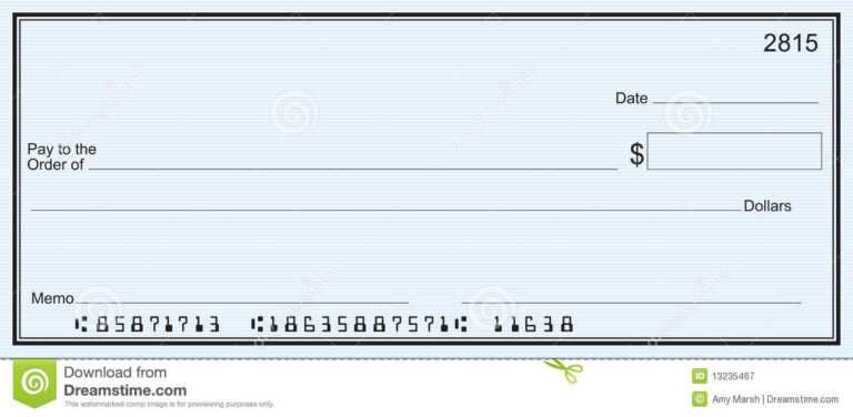 Editable Blank Check Template