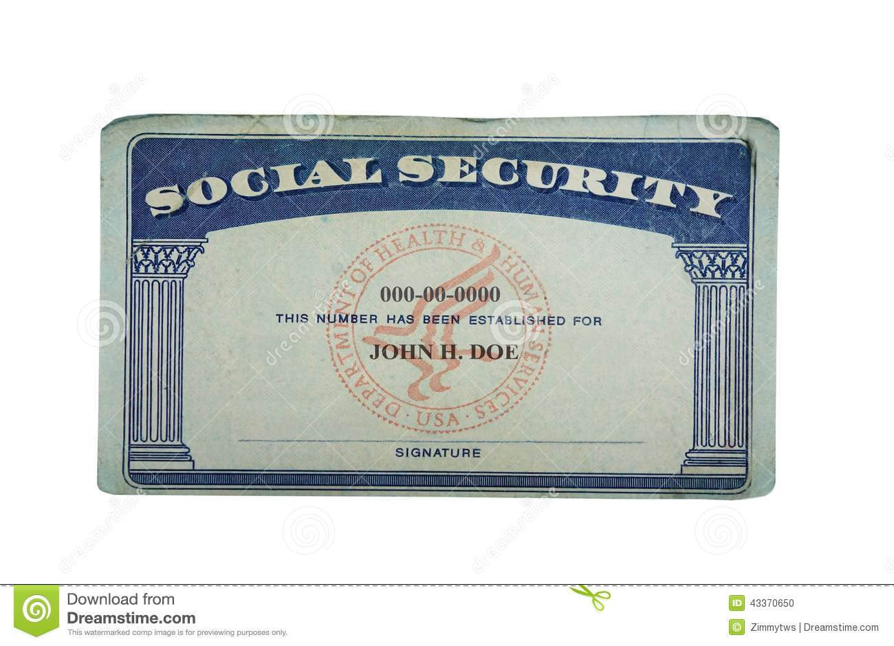 Blank Card Stock Photo. Image Of Paper, Social, Security In Social Security Card Template Pdf