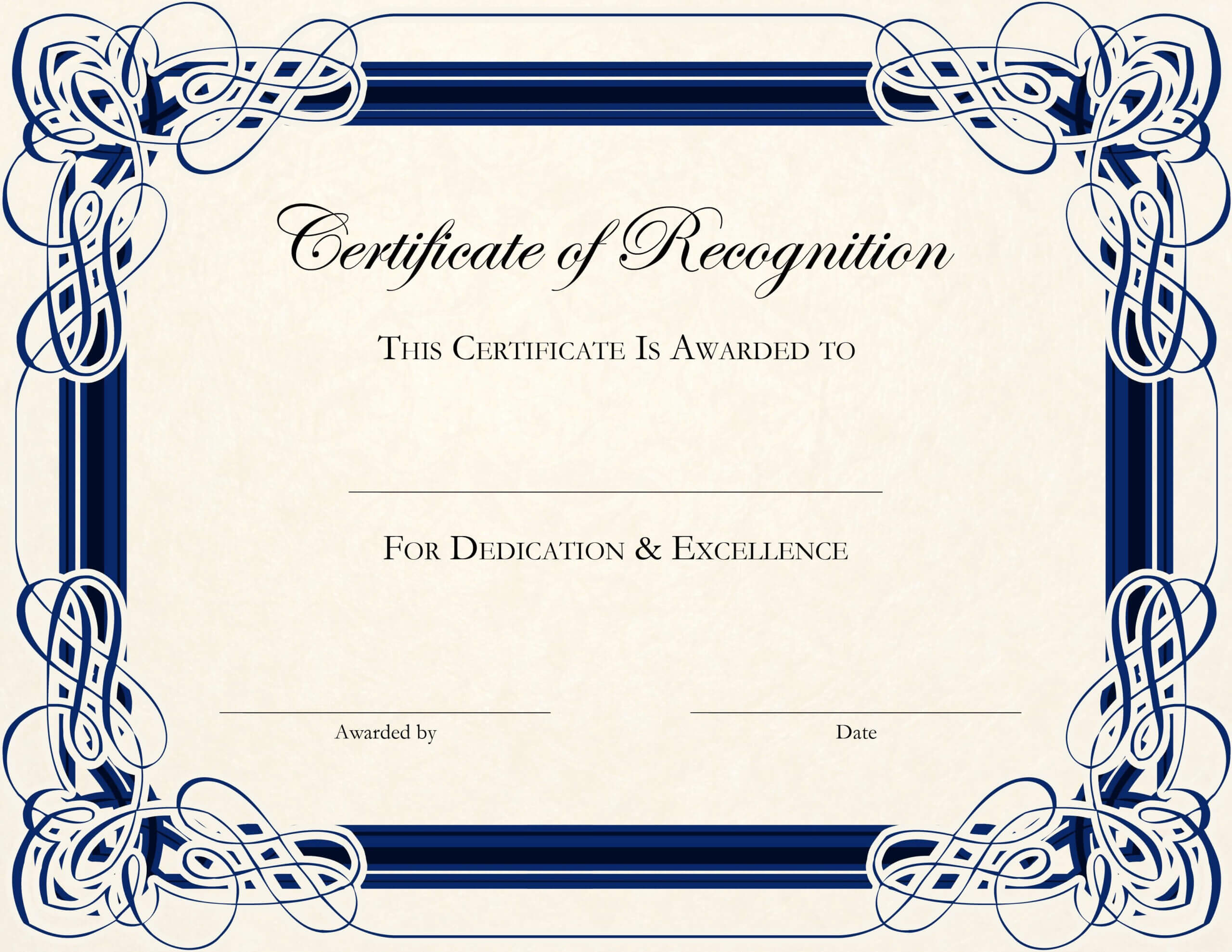 Blank Certificate Templates Free – Forza.mbiconsultingltd In Powerpoint Award Certificate Template