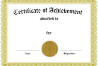 Blank Certificate Templates To Print | Certificate Of inside Generic Certificate Template
