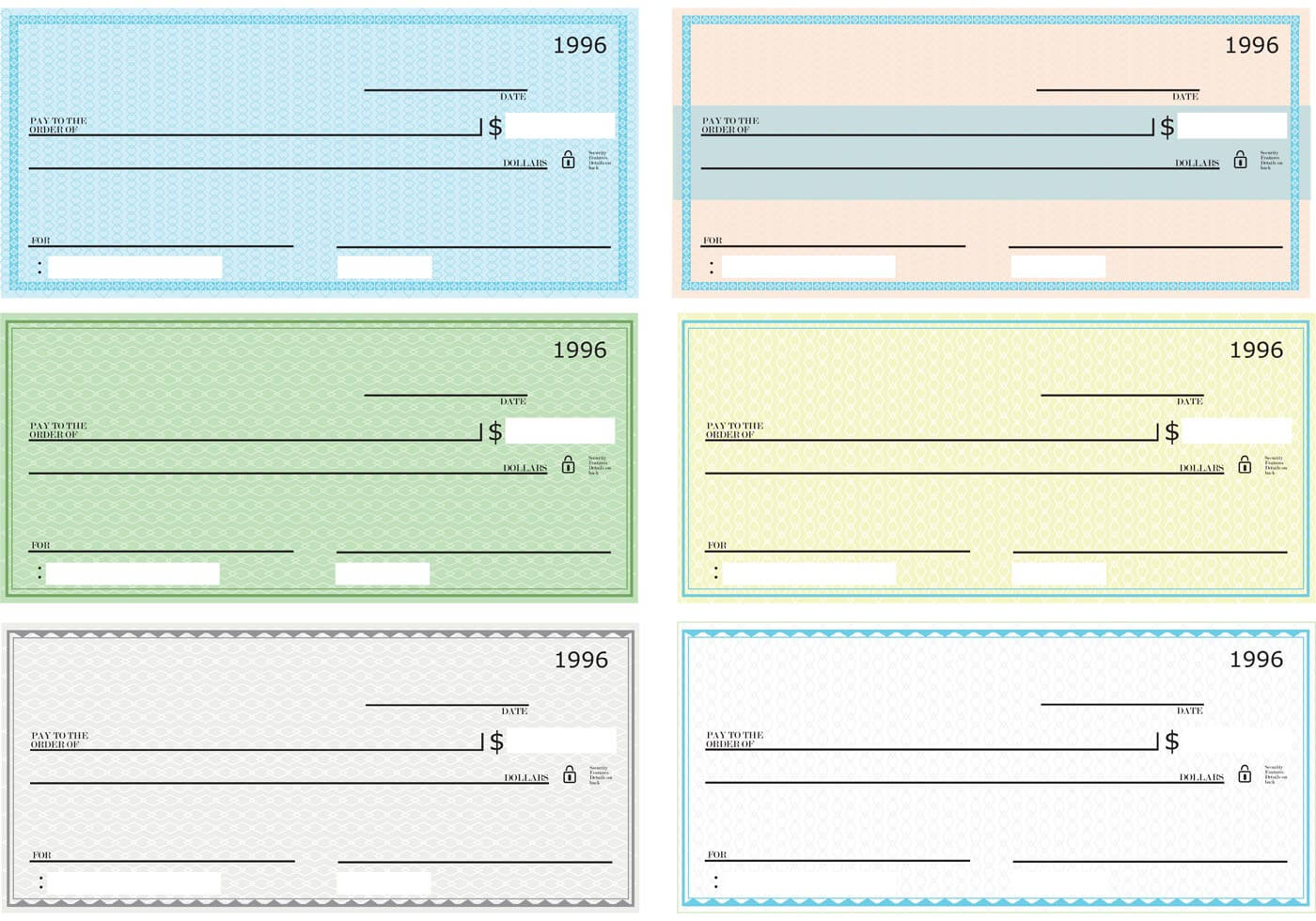 Blank Check Vector Pack – Download Free Vectors, Clipart For Blank Cheque Template Download Free