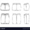 Blank Clothing Templates Of Swimming Shorts Throughout Blank Model Sketch Template