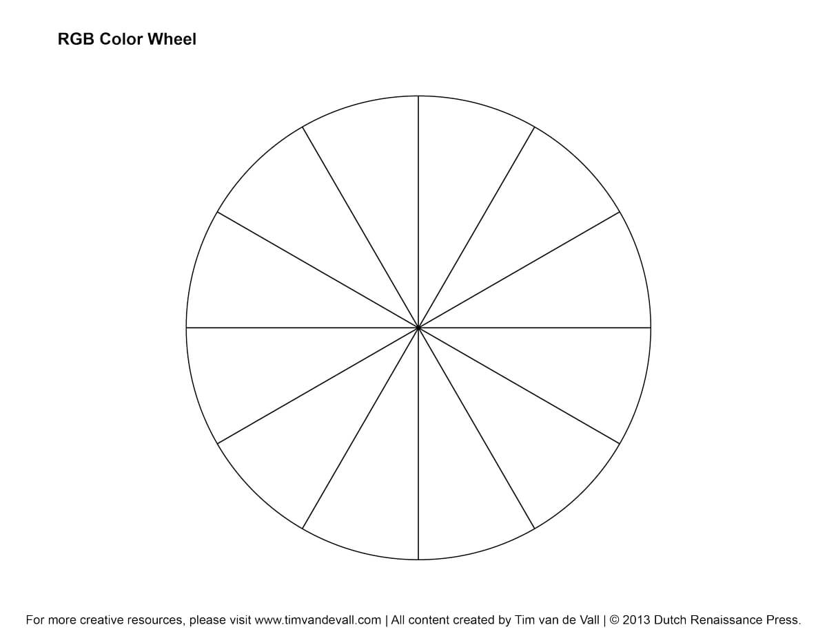 Blank Color Wheel — Use To Practice Hand Position/holding Pertaining To Blank Color Wheel Template