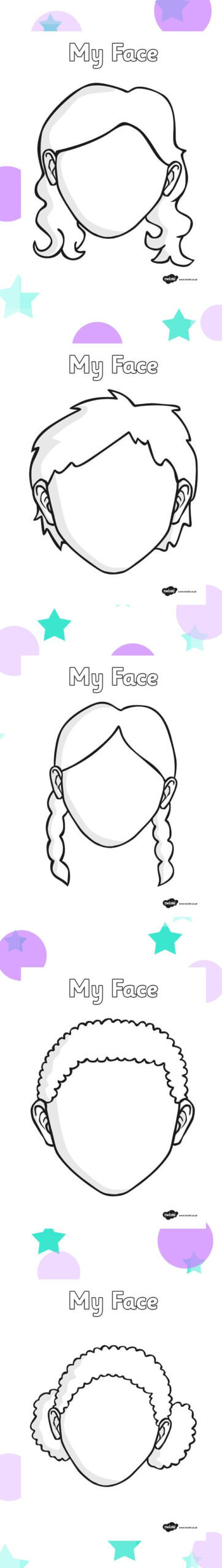Blank Faces – Twinkl … | Face Template, All About Me Crafts Intended For Blank Face Template Preschool