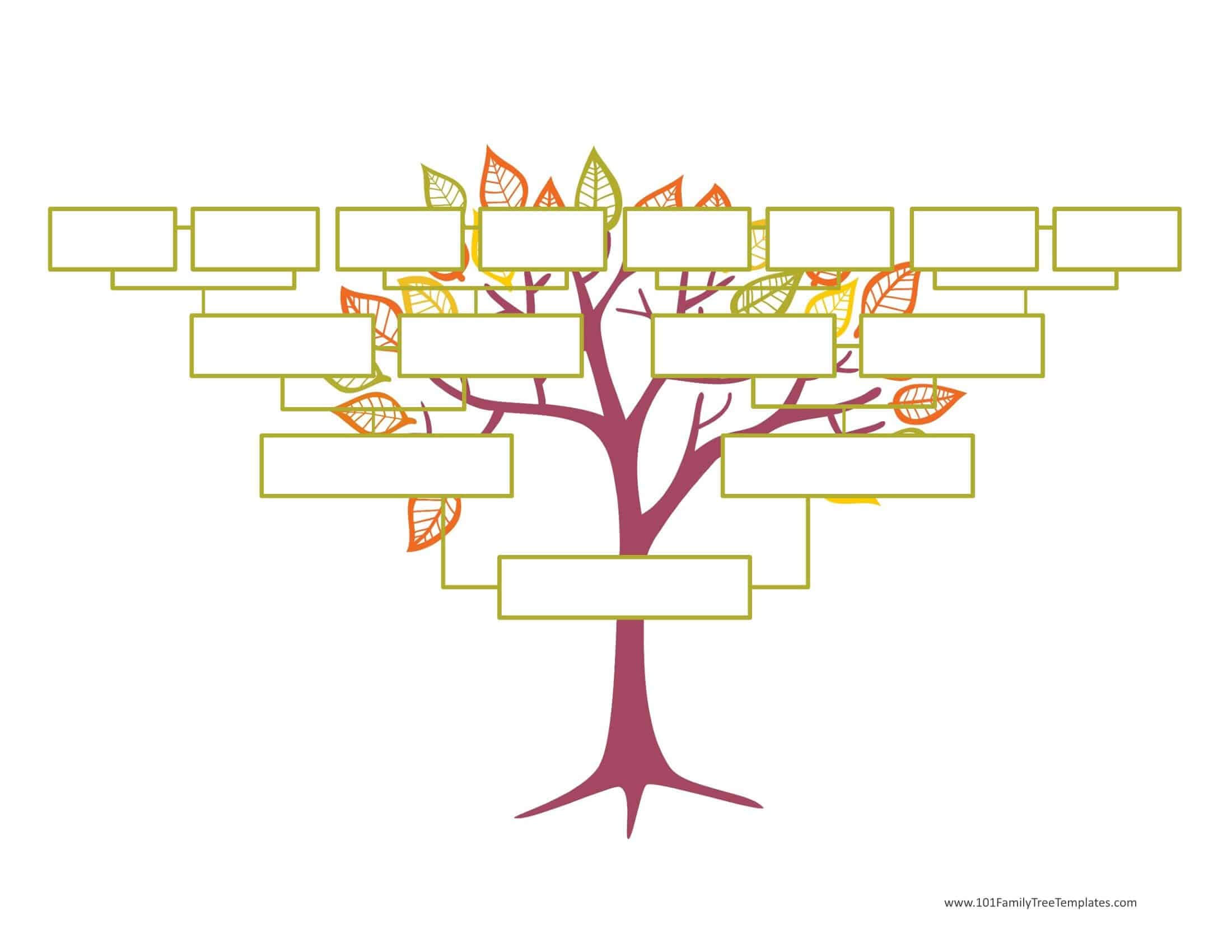 Blank Family Tree Template | Free Instant Download With Blank Tree Diagram Template