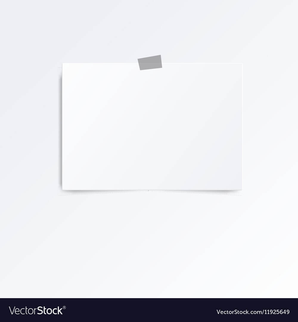 Blank Half Fold Brochure Design Isolated On White Regarding Half Fold Card Template