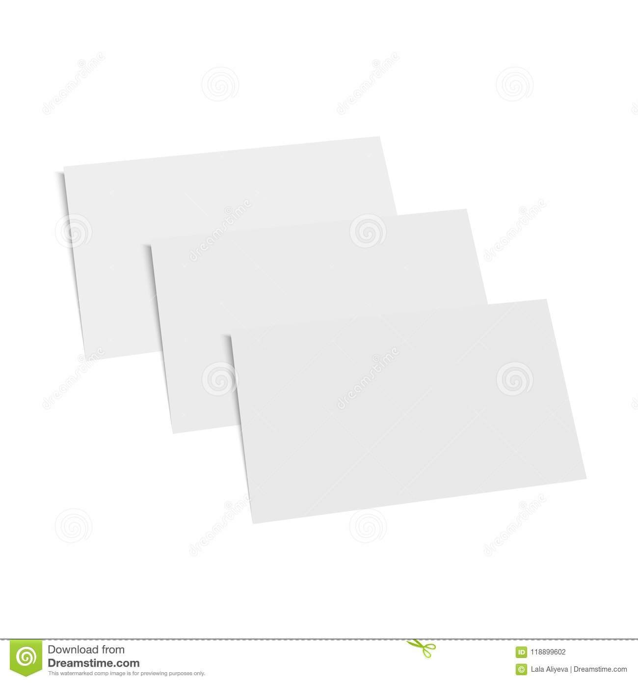 Blank Of Business Card Template. Vector. Stock Vector Pertaining To Plain Business Card Template