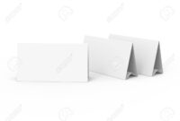 Blank Paper Tent Template, White Tent Cards Set With Empty Space.. regarding Blank Tent Card Template