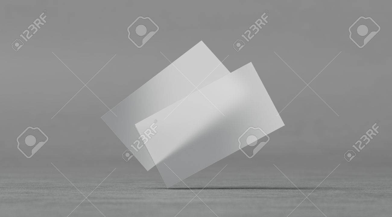 Blank Plastic Transparent Business Cards Mockups, 3D Rendering With Regard To Transparent Business Cards Template