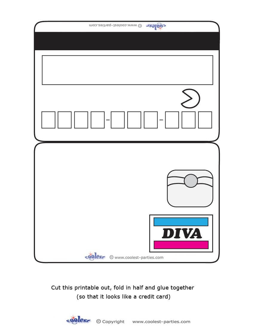 Blank Printable Diva Credit Card Invitations – Coolest Free With Regard To Credit Card Template For Kids