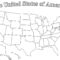 Blank Printable Map Of The United States And Canada Within Blank Template Of The United States