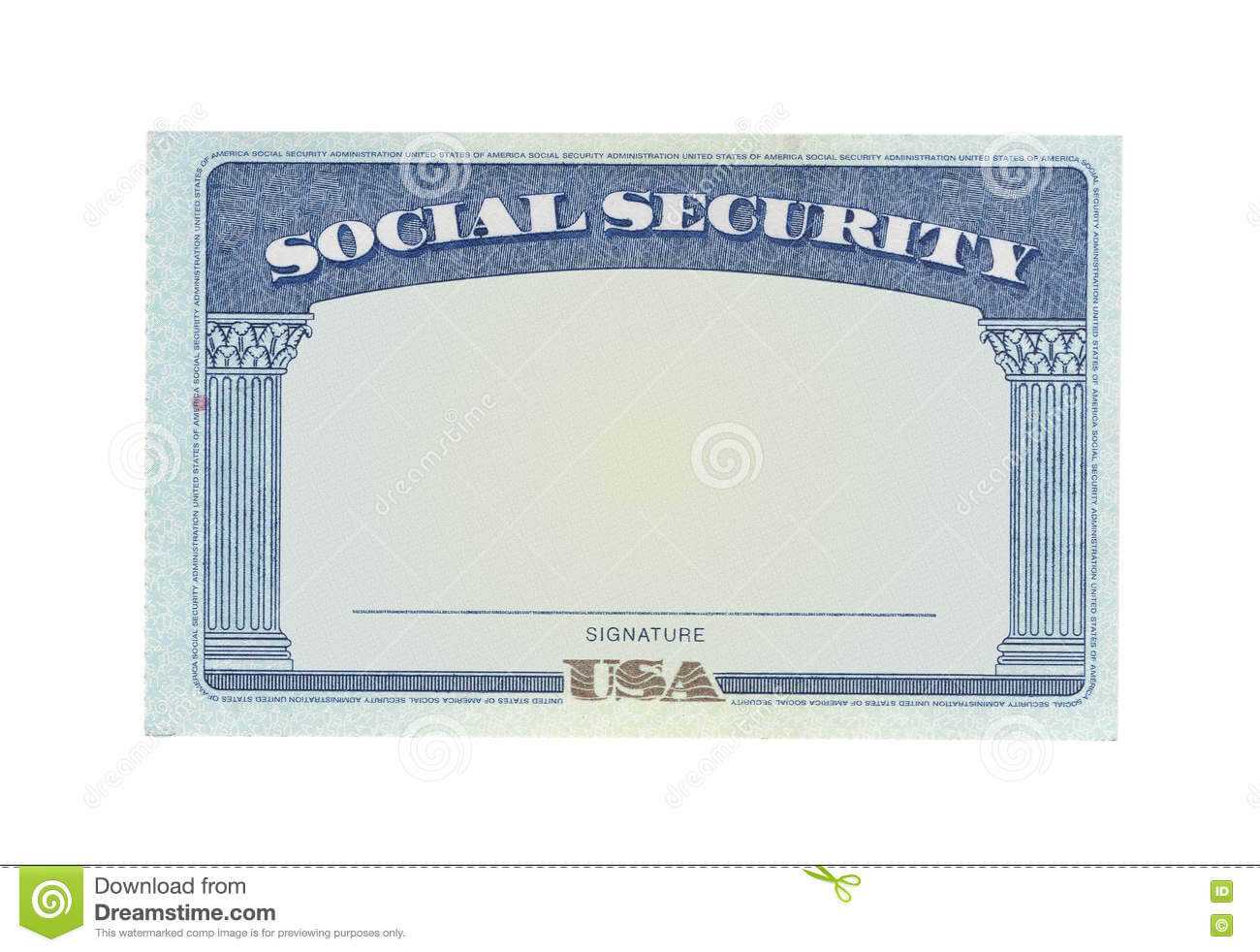 Blank Social Security Card Template Download ...