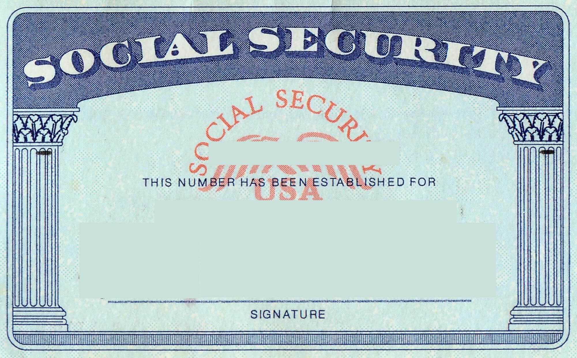 Blank Social Security Card Template | Social Security Card For Blank Social Security Card Template Download