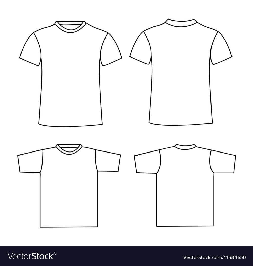 Blank T Shirt Template Front And Back Throughout Blank Tee Shirt Template