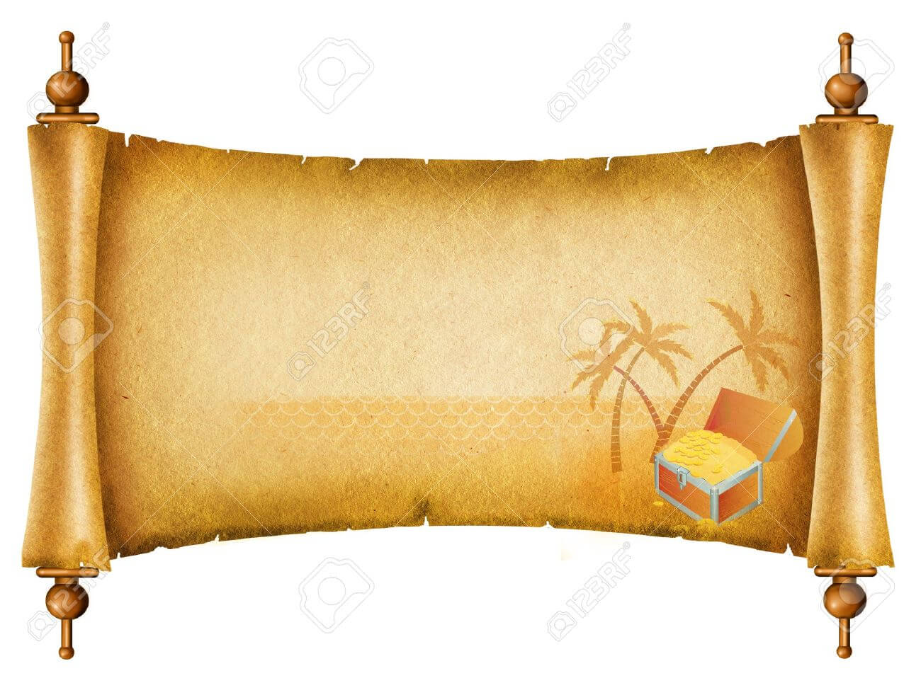 Blank Treasure Map Clipart Throughout Blank Pirate Map Template