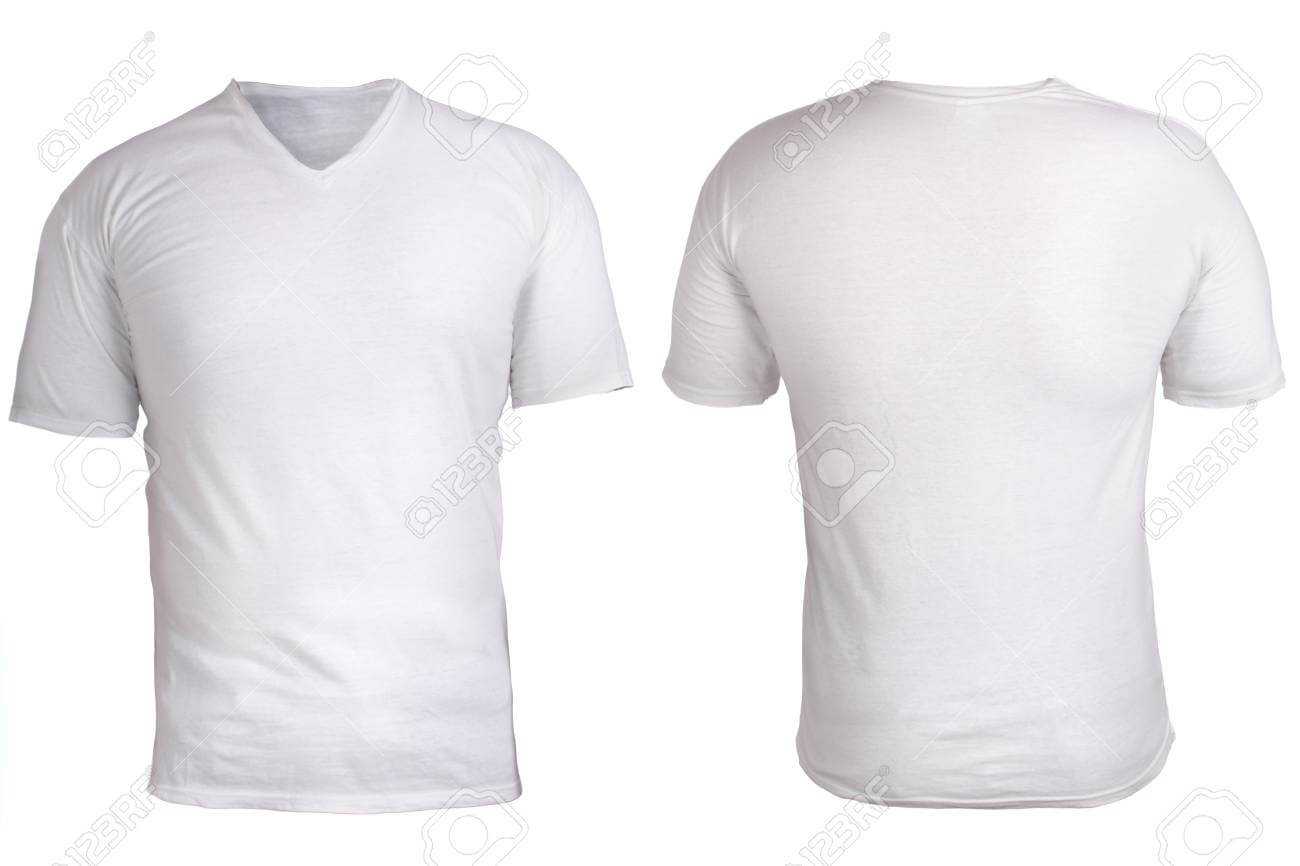 Blank V Neck Shirt Mock Up Template, Front, And Back View, Isolated,.. Intended For Blank V Neck T Shirt Template