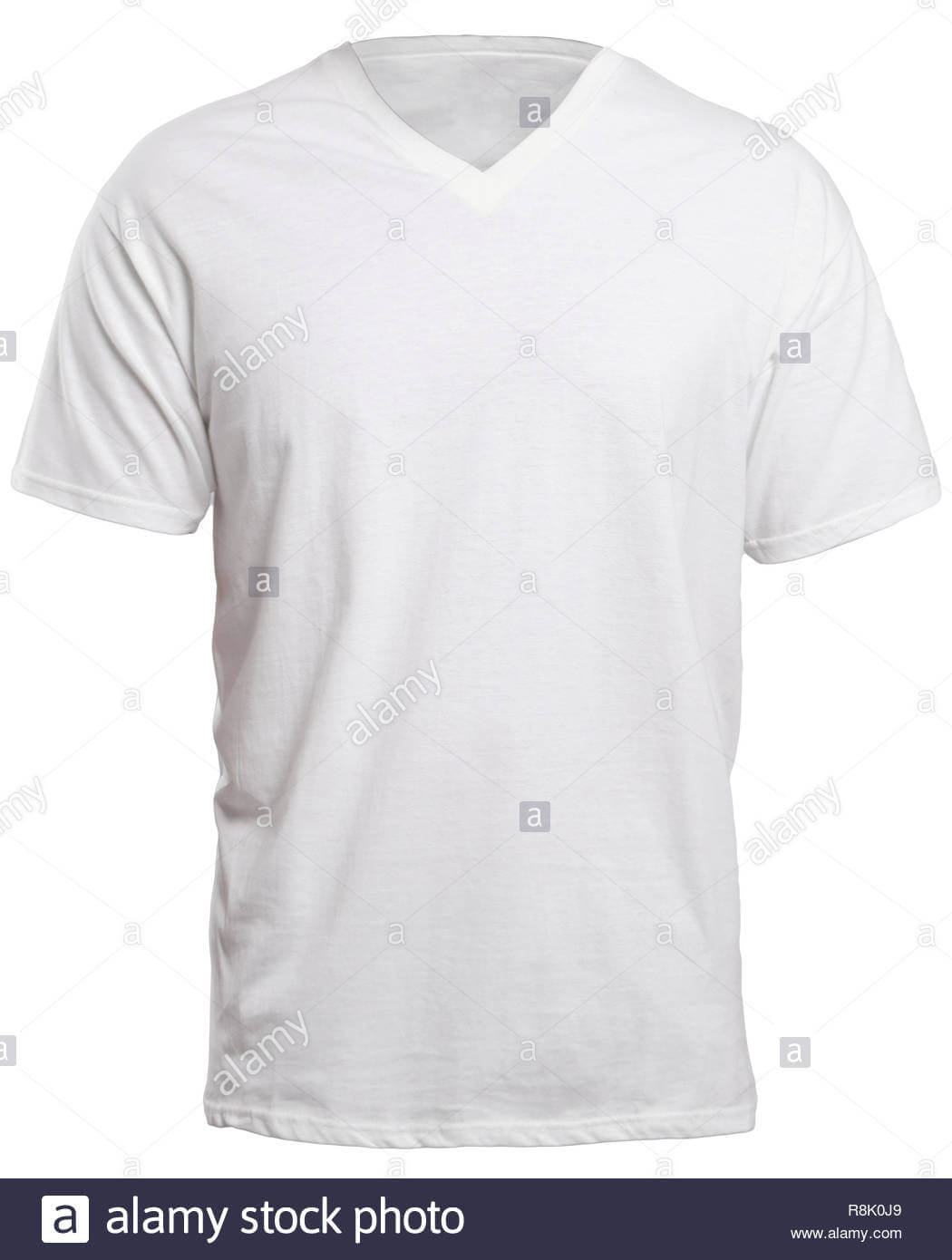 Blank V Neck Shirt Mock Up Template, Front View, Isolated On For Blank V Neck T Shirt Template
