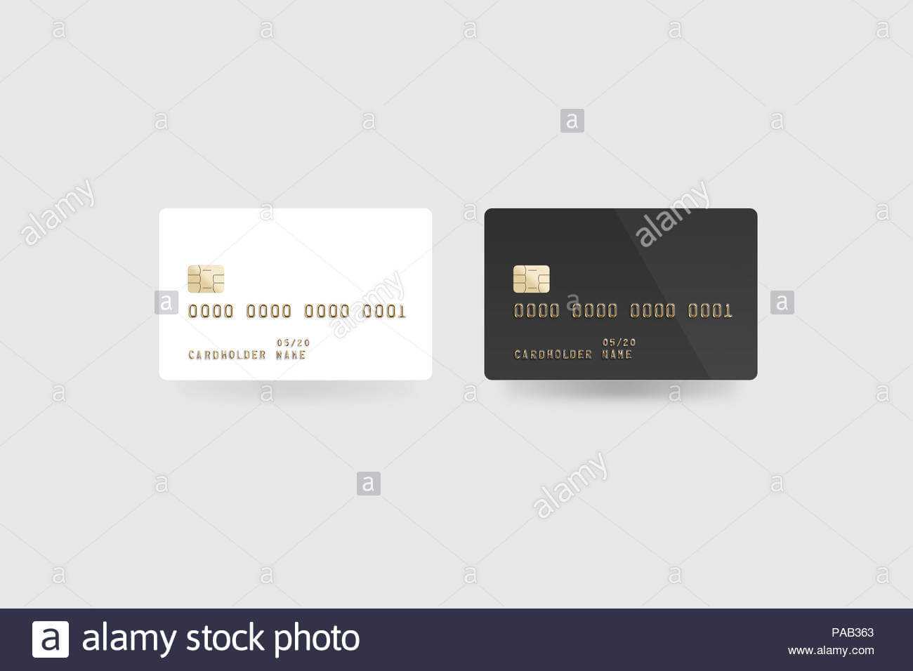 Blank White Credit Card Mockup Isolated, Clipping Path For Credit Card Templates For Sale